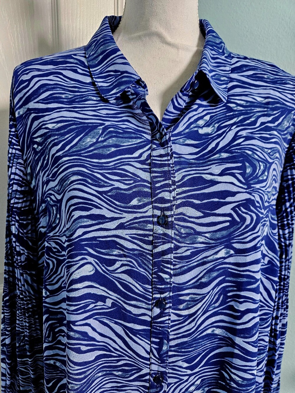 Bold Zebra-Print Blouse